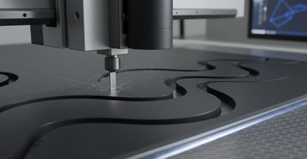 High-speed CNC digital cutting of custom natural rubber gaskets without tooling costs