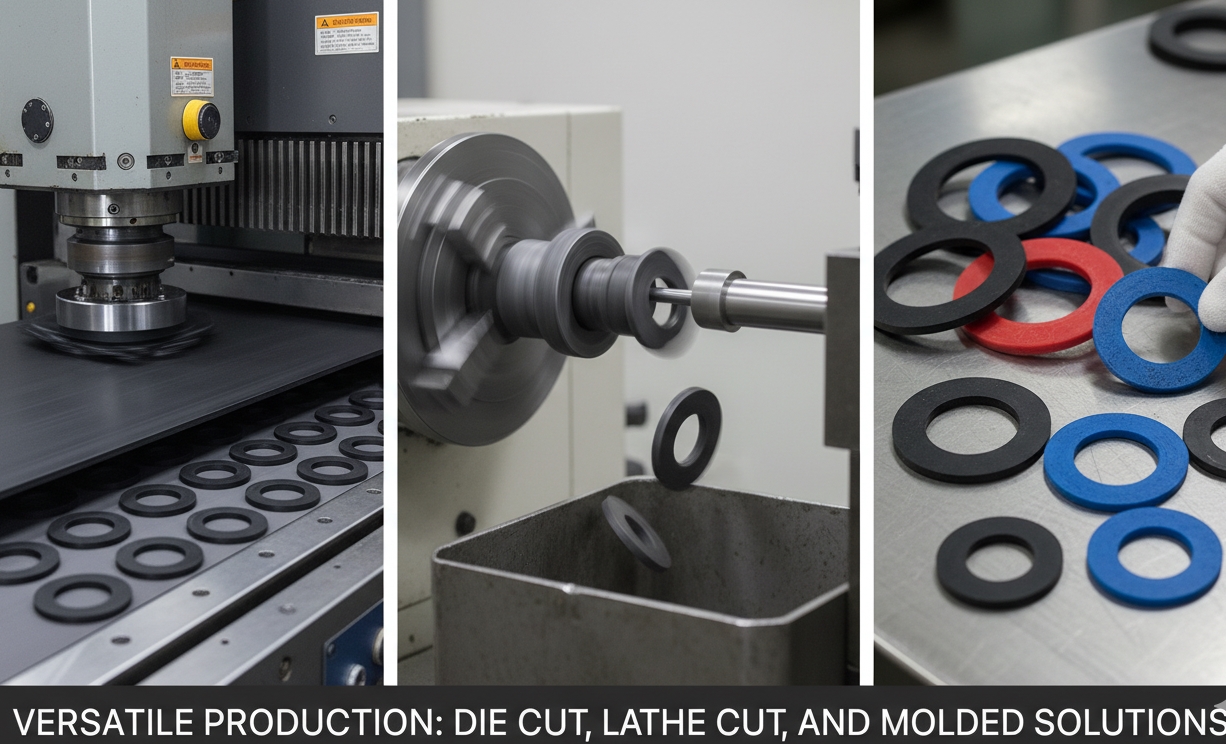 Custom Rubber Washers Manufacturer | Die Cut, Lathe Cut & Bonded Seals