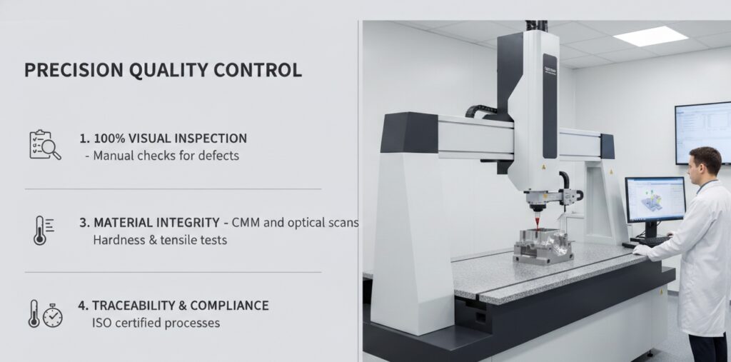 Automated optical inspection ensuring zero-defect silicone rubber parts at RiseUp factory