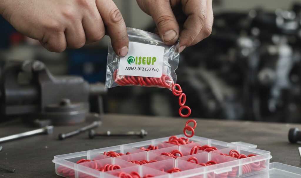 Silicone O-ring refill packs allowing technicians to restock specific empty compartments without buying a whole new assortment box
