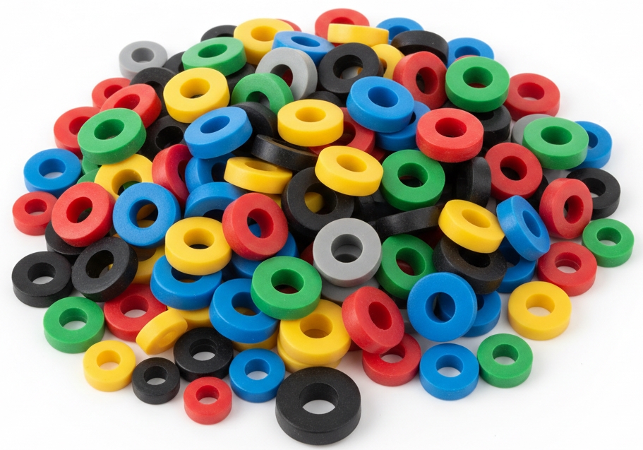 different color, size rubber grommets