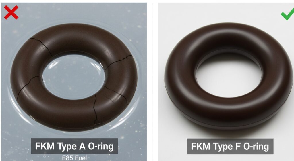 Failure analysis of FKM grades