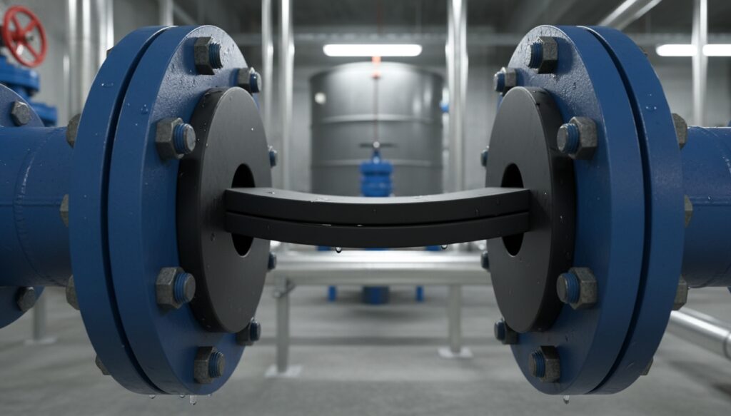 NSF-61 certified die-cut EPDM gaskets sealing industrial water pipe flanges
