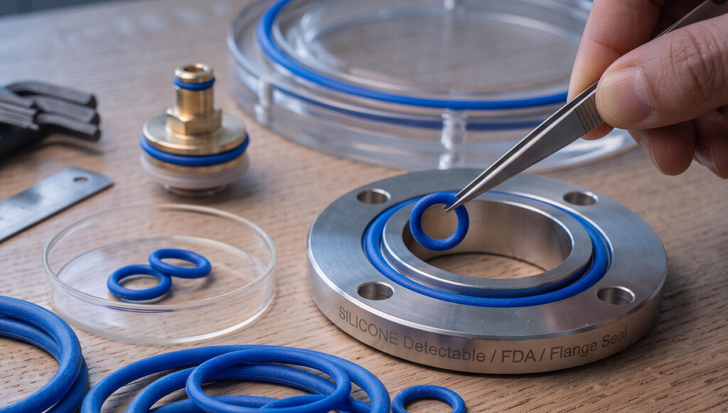 Silicone Fda Metal Detectable O- Rings
