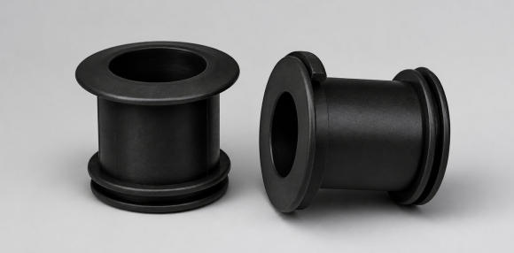 Custom top hat rubber grommets with extended sleeve and flange