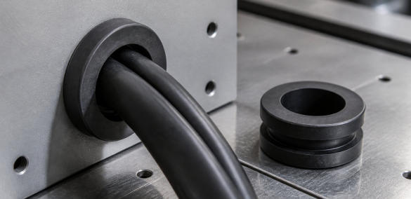 Custom heavy duty rubber grommets for machinery and industrial equipment