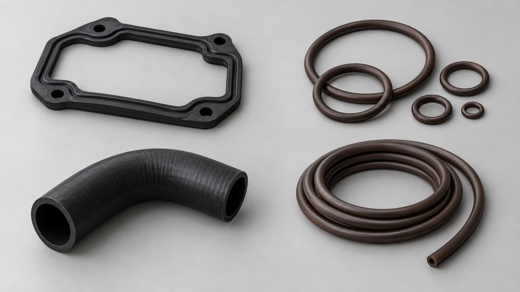 EPDM and Viton gaskets, O rings, hoses and tubing