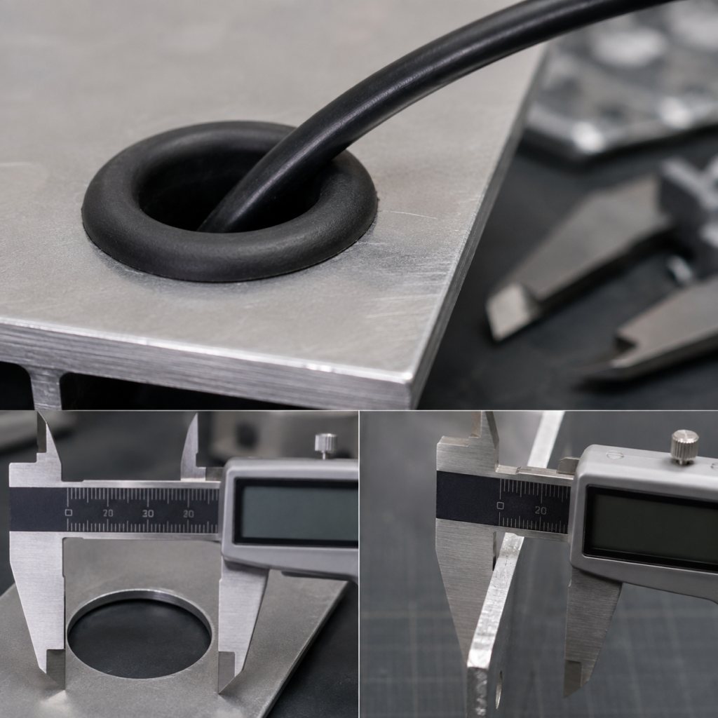 Installation Dimensions and Grommet Fit