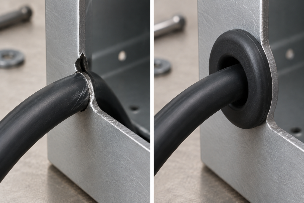 sbr rubber grommet benefits abrsion cable protection