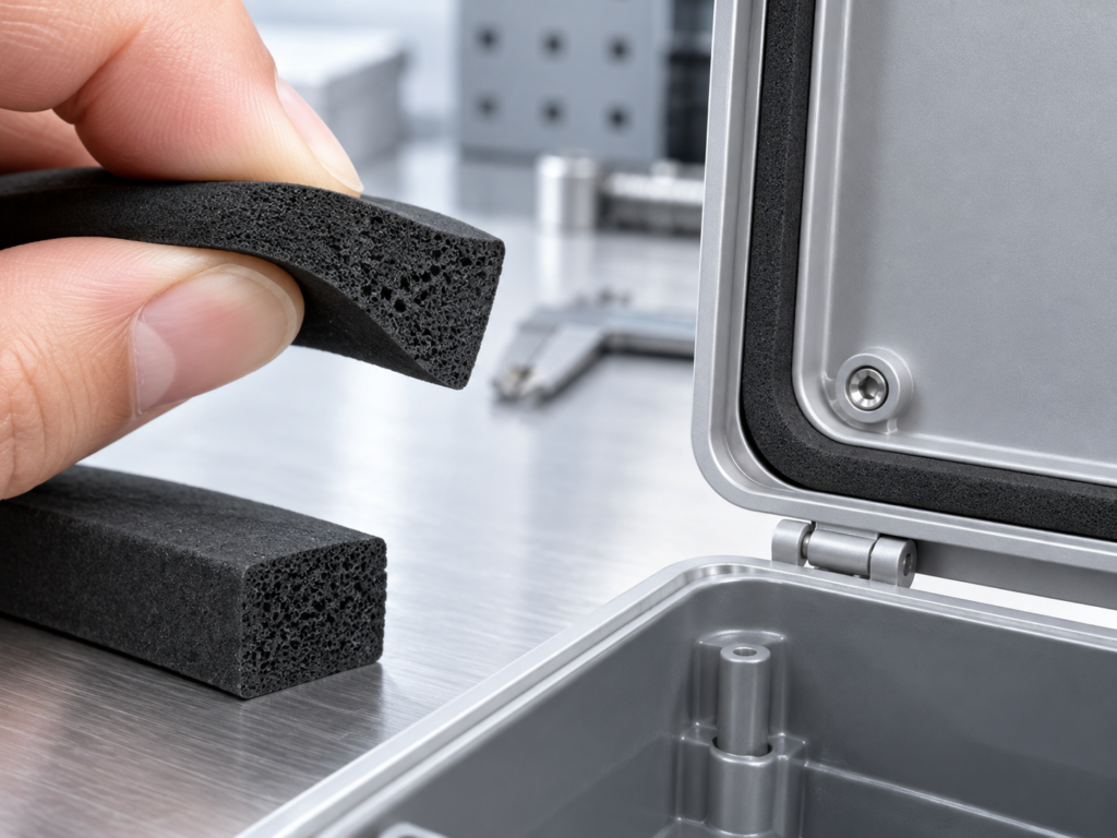 Neoprene foam gasket for flexible industrial sealing