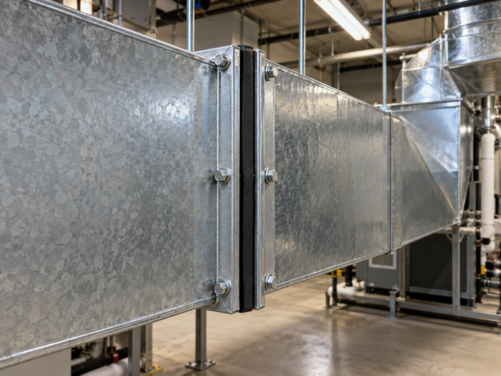 flange.pngNeoprene gasket installed between HVAC ductwork flange